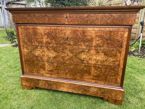 Louis Philippe burr walnut commode