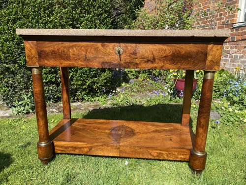 French Empire Console Table in Walnut