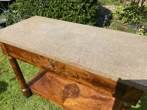French Empire Console Table in Walnut