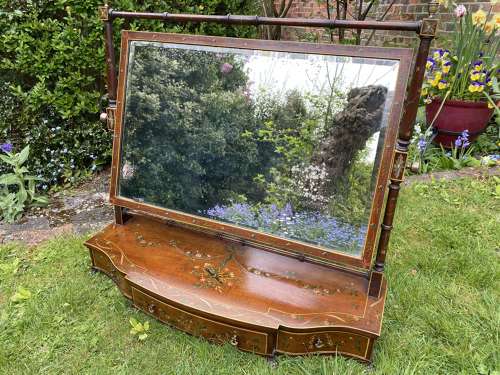 Painted Regency dressing table mirror