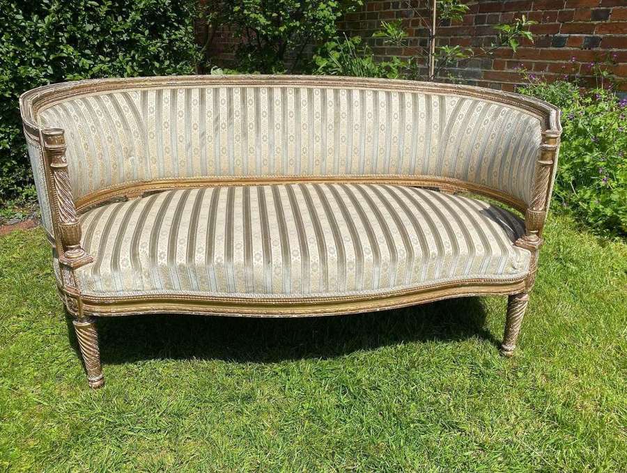 Pretty French gilt sofa