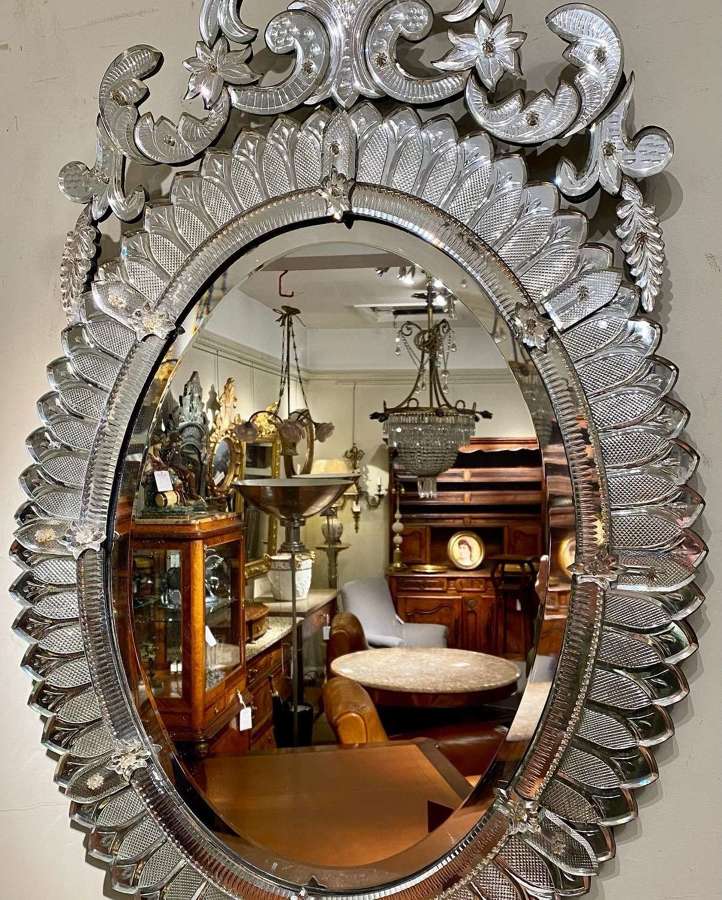 Oval Venetian mirror