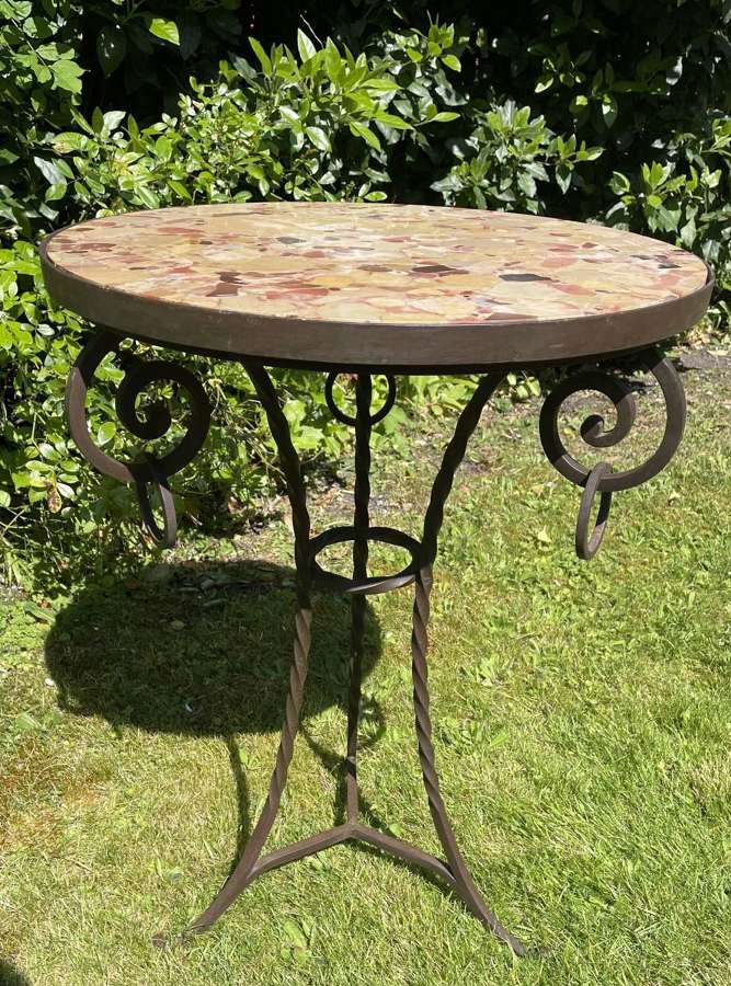 A Marble & Iron Table