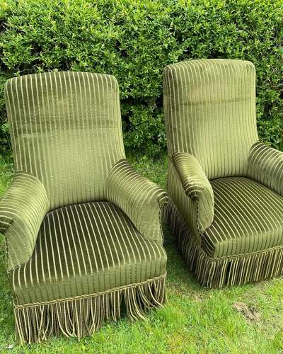 A Pair Of Napoleon iii Armchairs