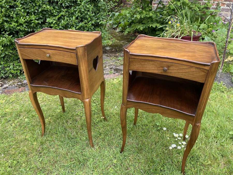 Pair of Walnut bedside tables