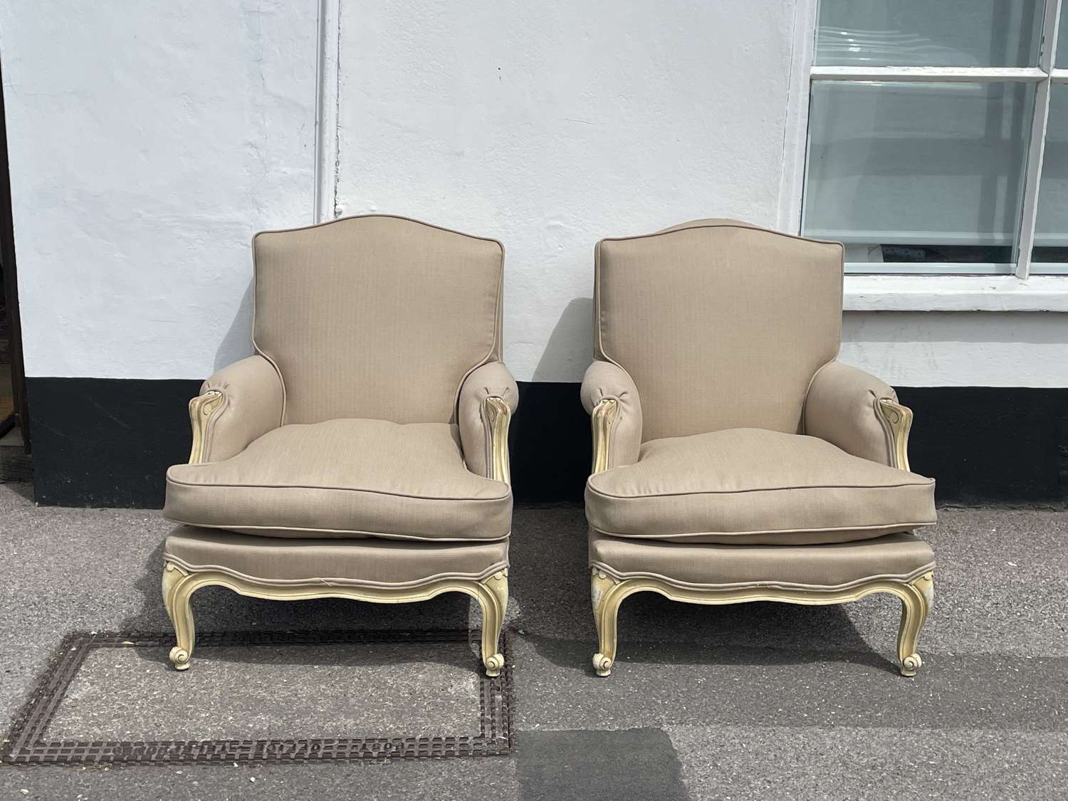 Pair Of French “Comfy” Armchairs