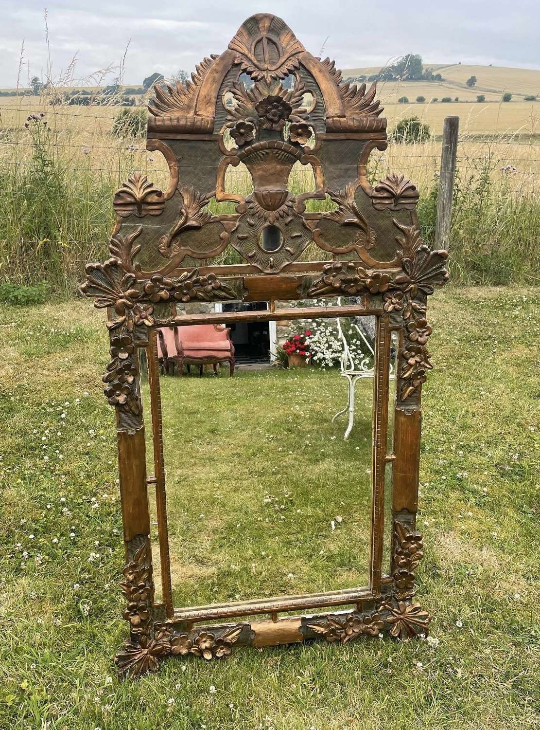 18th Century Louis XV French Gilt Mirror