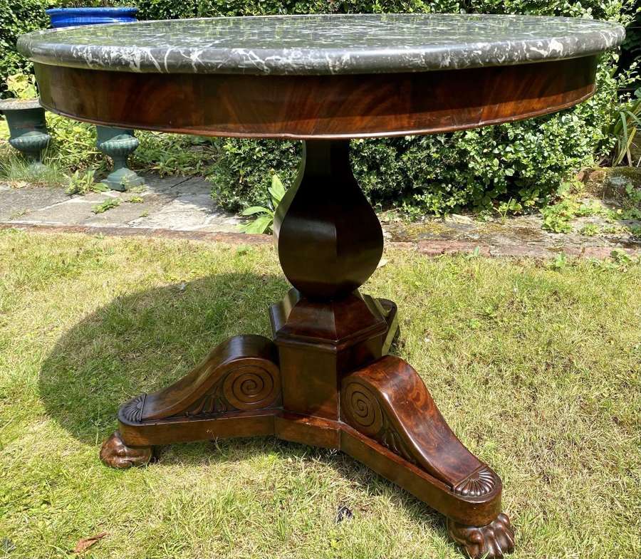 French flame mahogany Gueridon or centre table