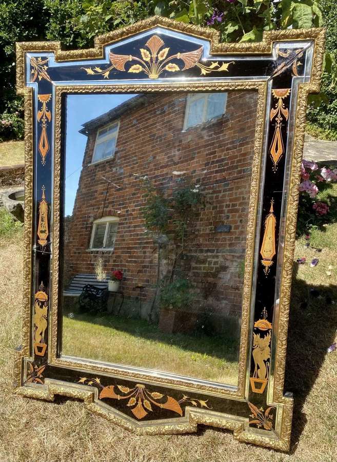 Painted enamelled mirror