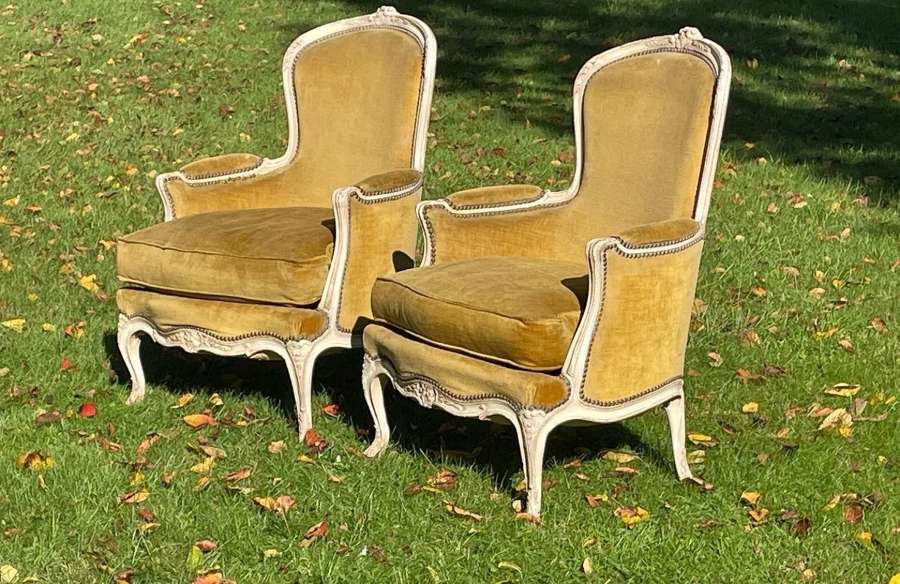 A Pair Of Louis XV Bergere Chairs