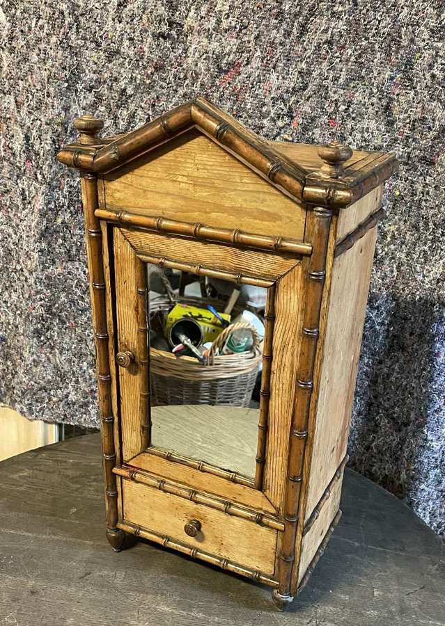 Miniature French Faux Bamboo Armoire