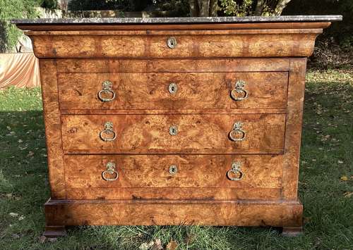 Burr walnut Louis Philippe commode