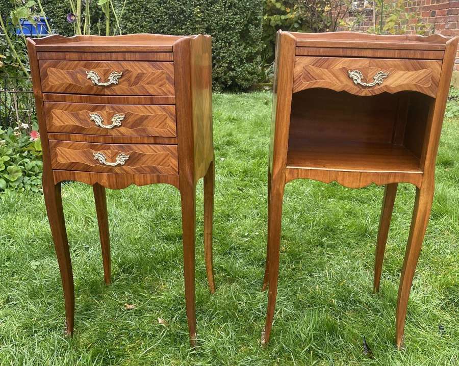 Pair of pretty French bedside tables