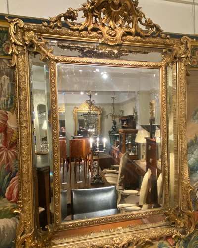 Large gilt margin mirror