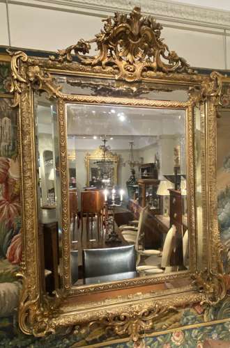 Large gilt margin mirror