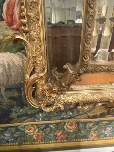 Large gilt margin mirror