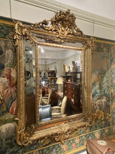 Large gilt margin mirror