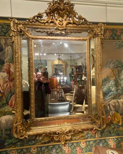 Large gilt margin mirror