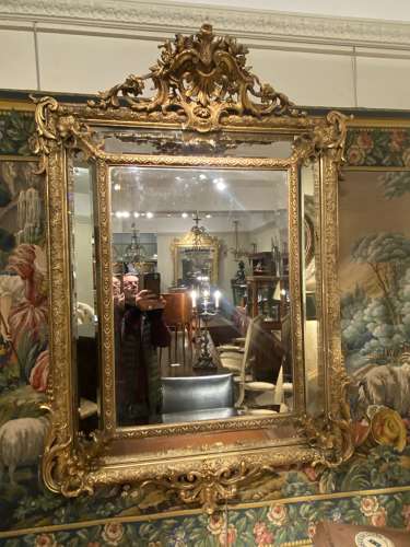 Large gilt margin mirror