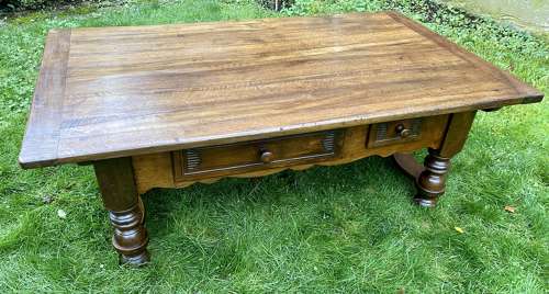 Large walnut Alsace coffee table