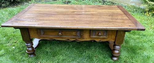 Large walnut Alsace coffee table