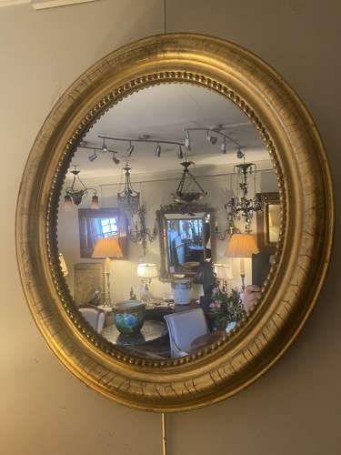 Oval gilt mirror