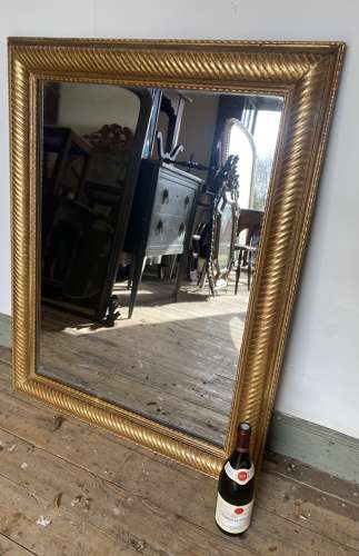 French gilt ripple mirror