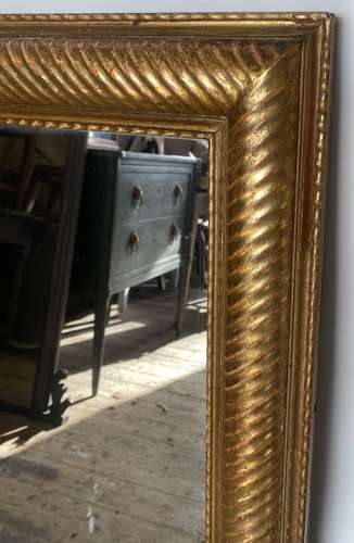 French gilt ripple mirror