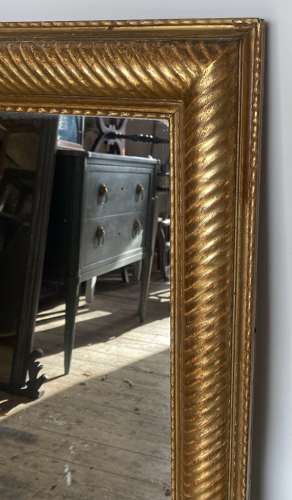 French gilt ripple mirror