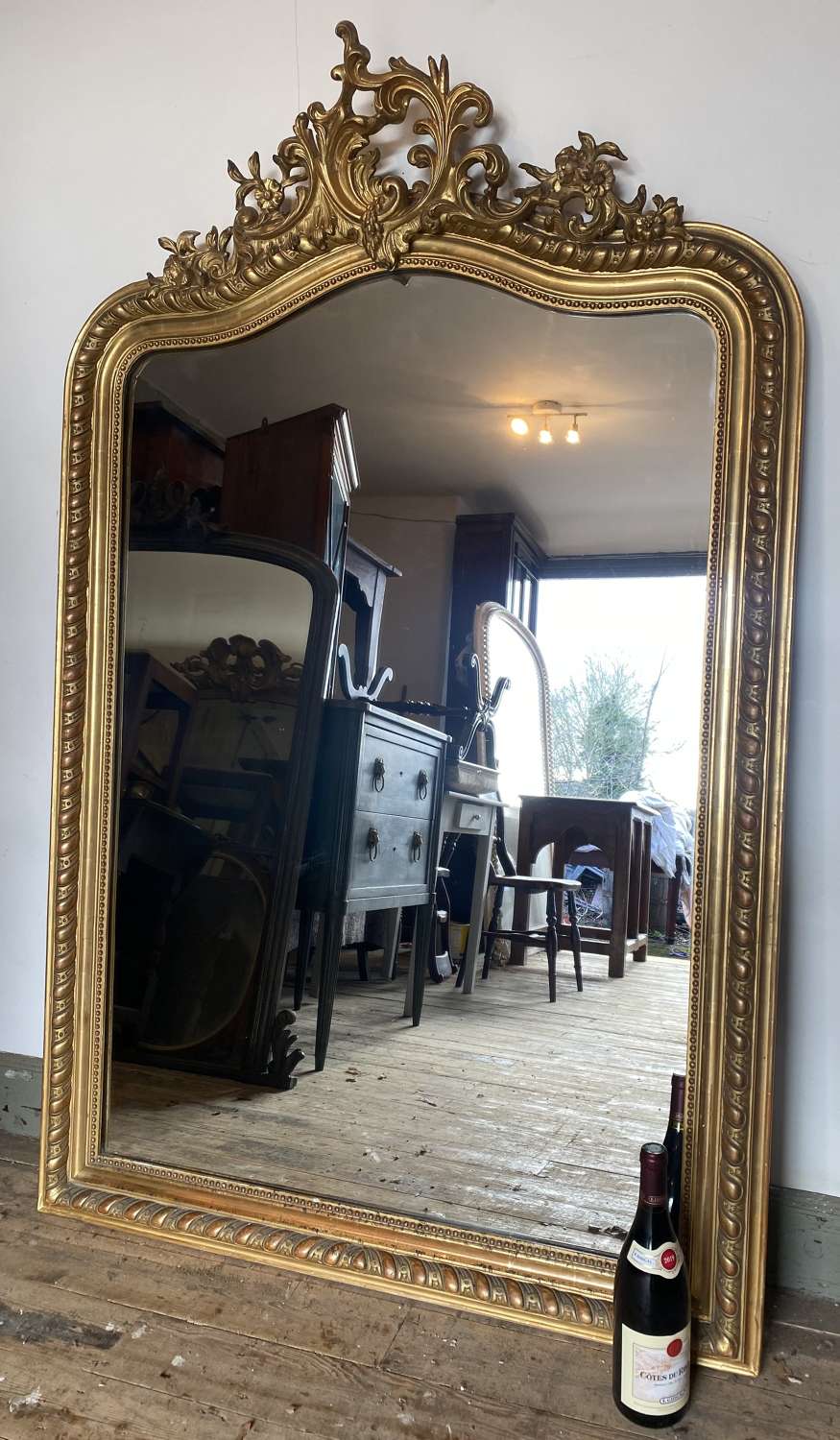 Large gilt 19th Century mirror