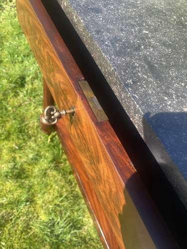 French Empire flame mahogany console table