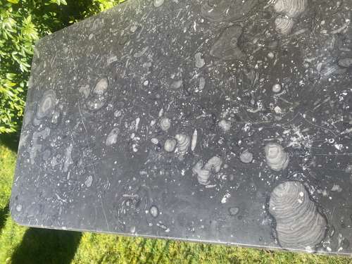 Large marble topped console table