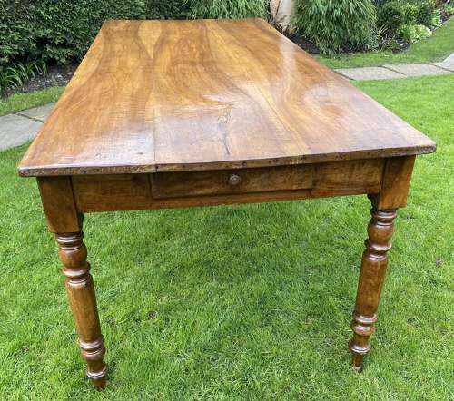 Large walnut farmhouse table