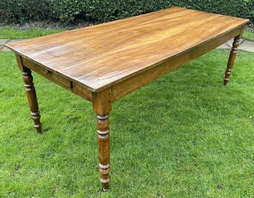 Large walnut farmhouse table