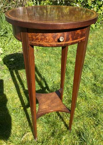 Inlaid Amboyna occasional table or stand