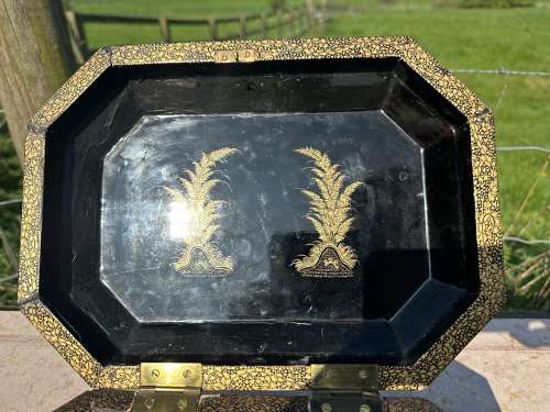 Chinese Laquered Double Tea Caddy