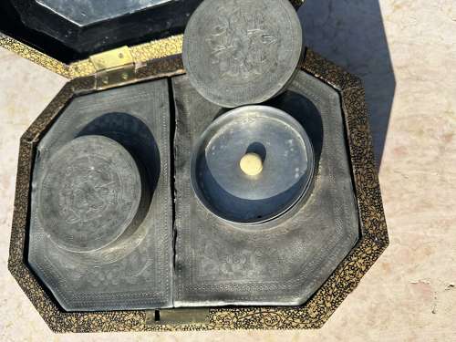 Chinese Laquered Double Tea Caddy