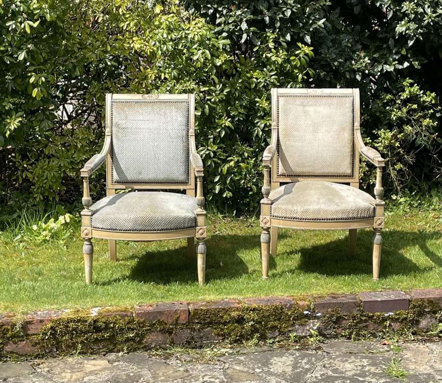 Pair Of Directoire Style Armchairs