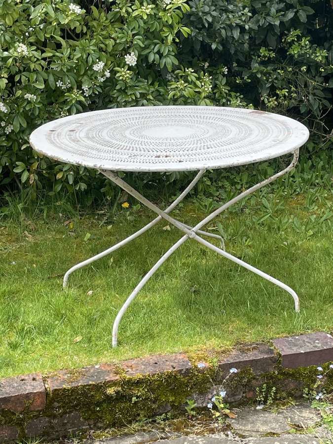 French Metal Folding Garden Table