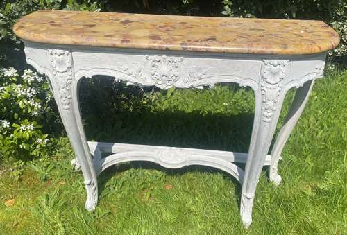 French limed console table
