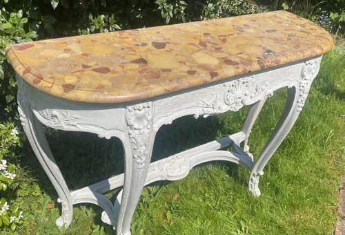French limed console table