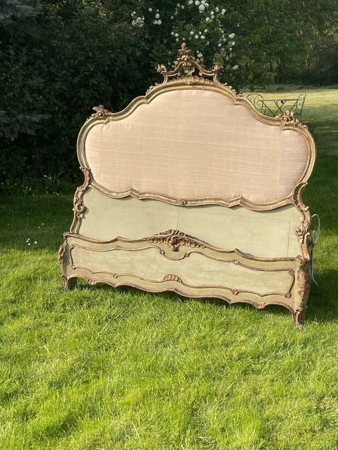 Italian Gilt & Painted Super King Bed