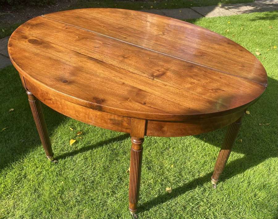 French oval country table in walnut