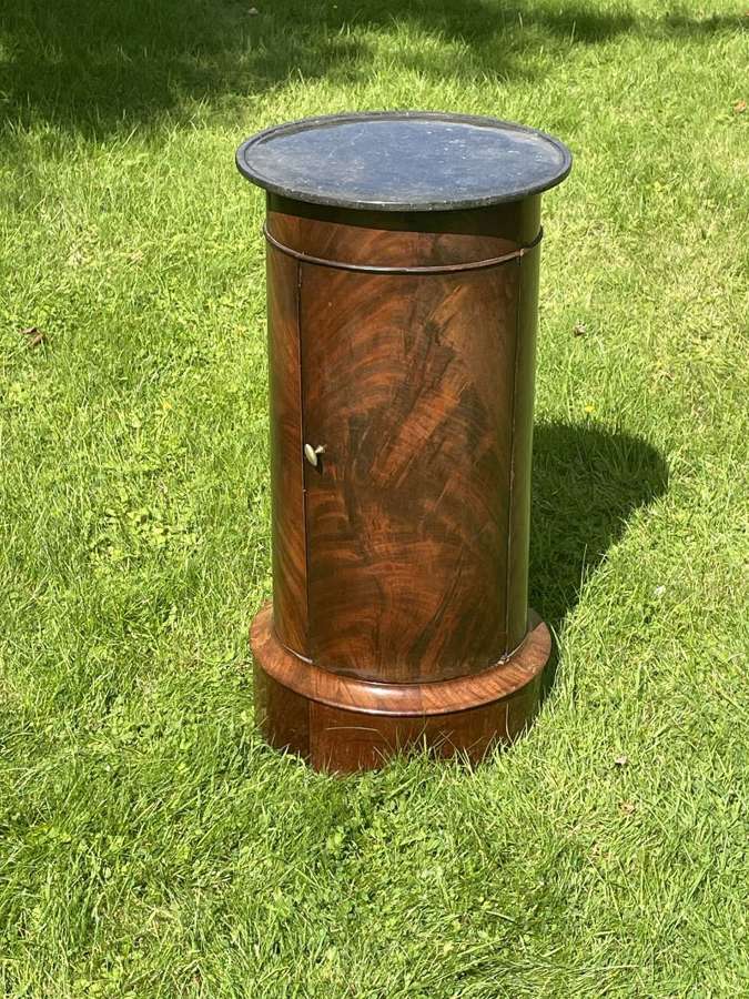 Cylindrical Victorian Bedside Table