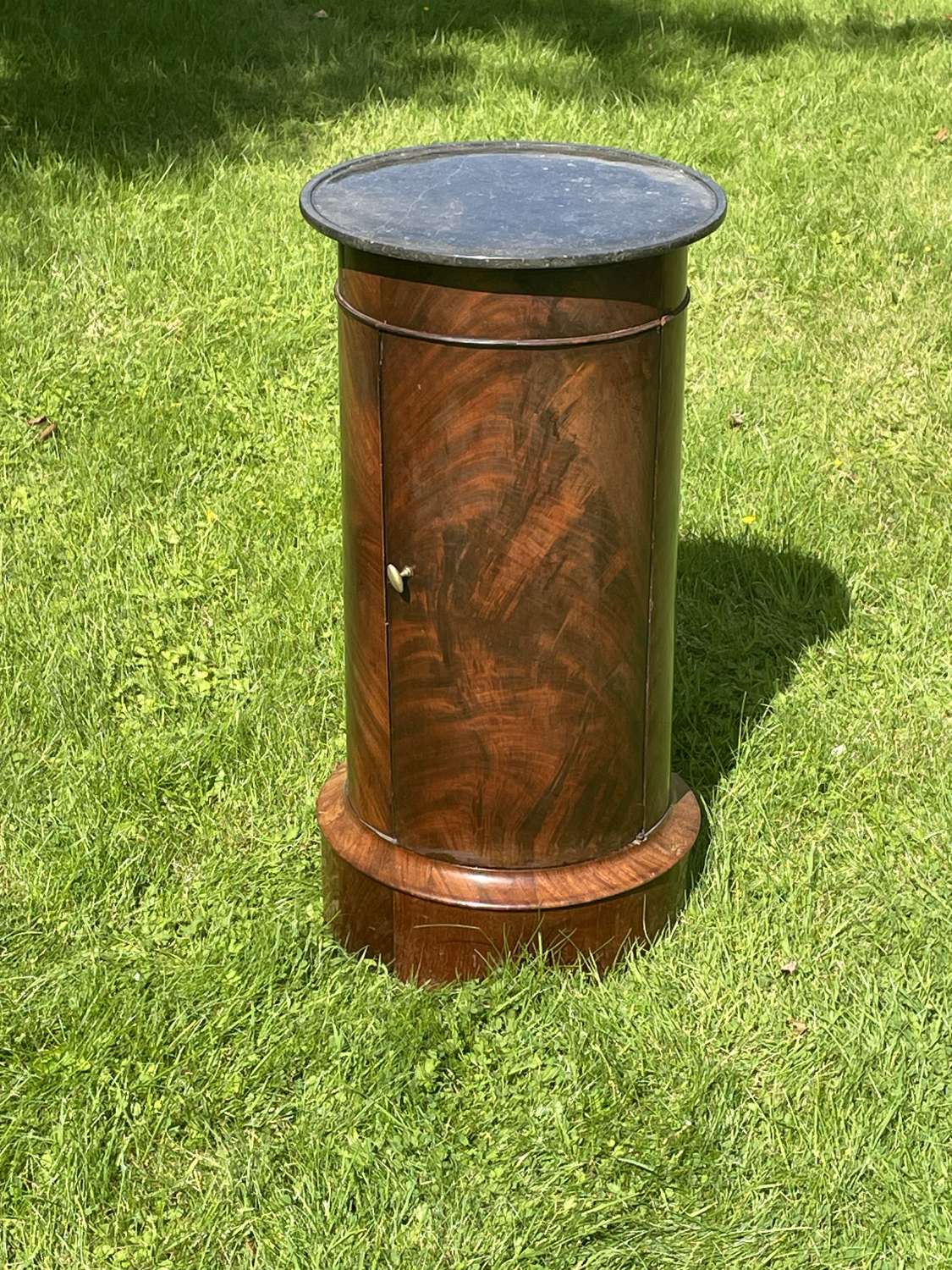 Cylindrical Victorian Bedside Table