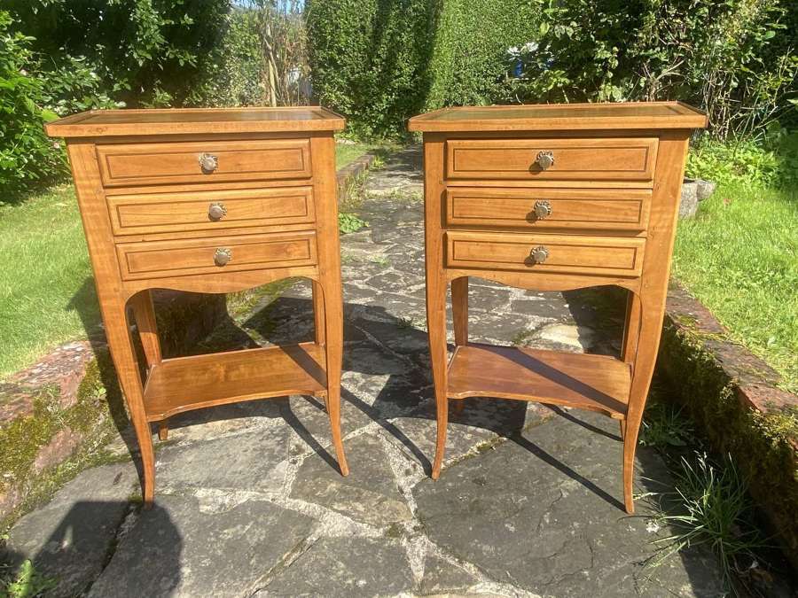 Pair of cherrywood bedside tables