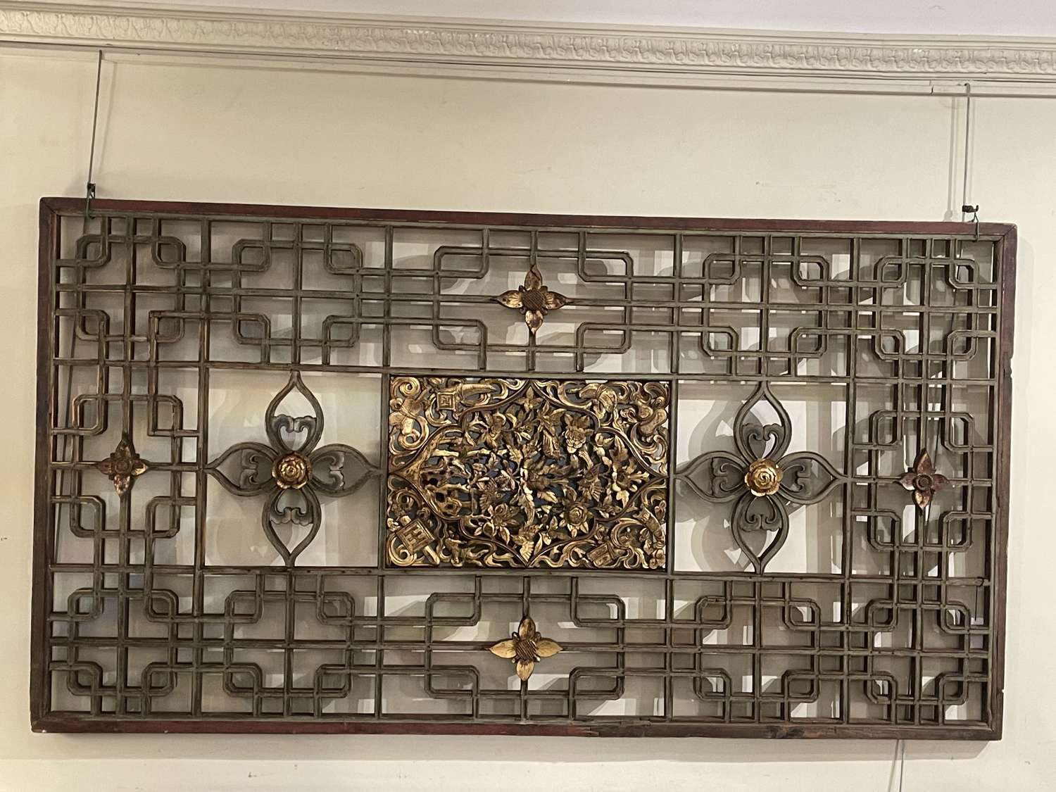 19th Century Carved Chinese Screen /Panel