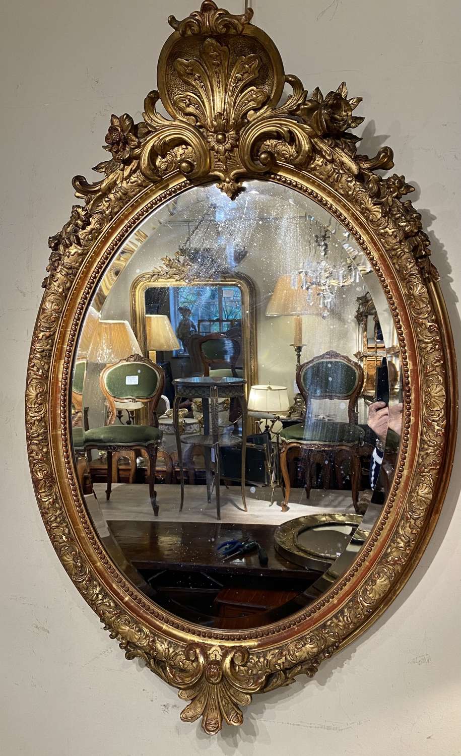 Large 19th Century gilt mirror