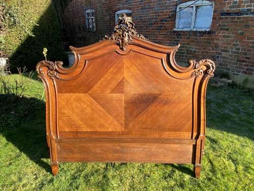 Louis XV style walnut double bed