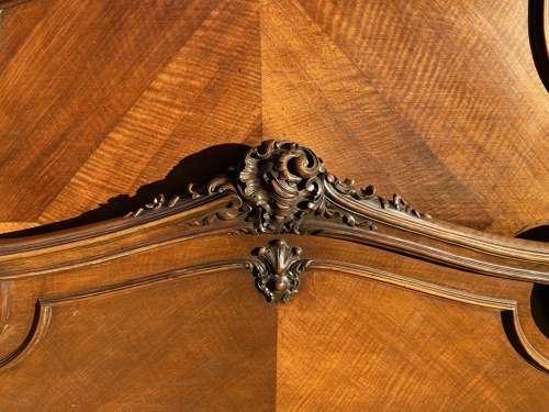 Louis XV style walnut double bed